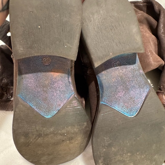 Brown Over the Knee Leather Boots - Picture 5 of 8